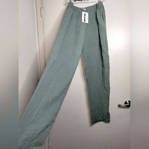 California Threads (Size XXL) Seafoam Linen Slip Pockets Pull-on Pants (NEW-NWT)